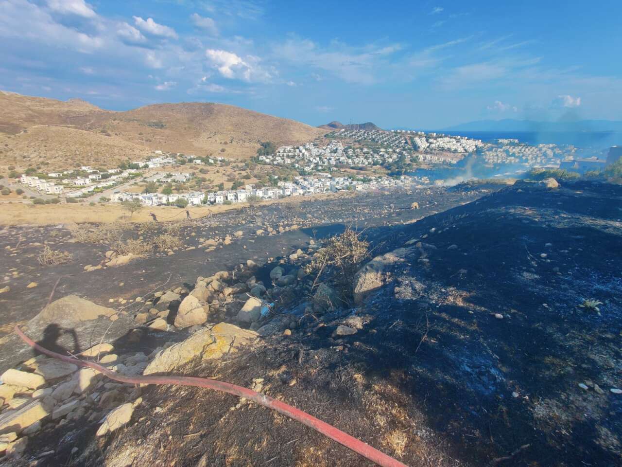 Bodrum'da Makilik Alanda Yangın, Ekipler Sevk Edildi 3